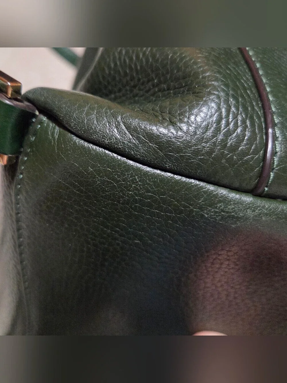 Michael Kors Raven Medium Pebbled Leather Green Backpack